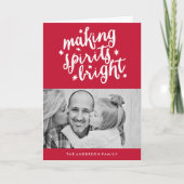 Spirituosen heller machen feiertagskarte (Vorderseite)