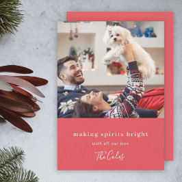 Spirituosen heller machen | Modernes Rotes Weihnac Feiertagskarte