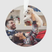 Spirituosen heller machen | Navy Blue Christmas Fo Ornament (Vorderseite)