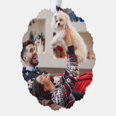 Spirituosen heller machen | Navy Blue Christmas Fo Ornament Karte (Links)