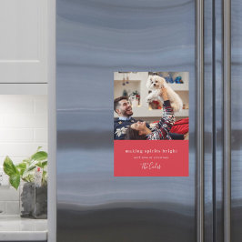 Spirituosen heller machen | Red Christmas Magnetic Magnetkarte