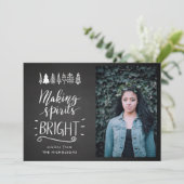 Spirituosen heller machen | Weihnachtsfeiertag im Feiertagskarte (Stehend Vorderseite)