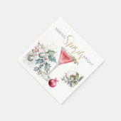 Spirituosen ins neue Party bringen Serviette (Ecke)