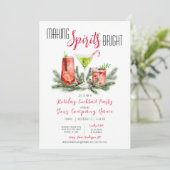 Spirituosen machen Bright Company Cocktail Party Einladung (Stehend Vorderseite)