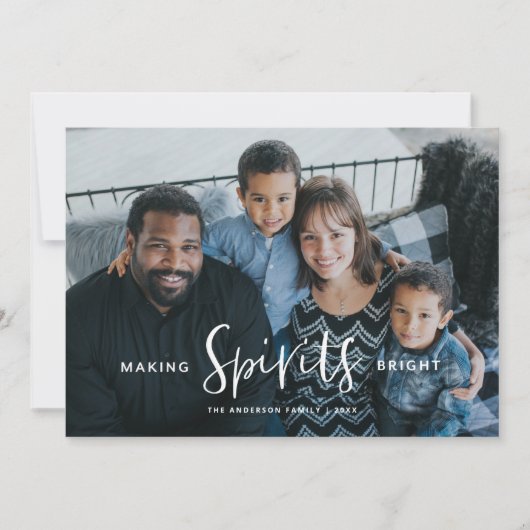 Spirituosen machen Brillante Weihnachtskarte Einladung (Vorderseite)