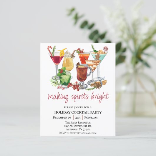 Spirituosen machen Brillantes Weihnachtscocktail-P (Stehend Vorderseite)