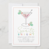 Spirituosen machen Brillantes Weihnachtscocktail-P Einladung (Vorderseite)