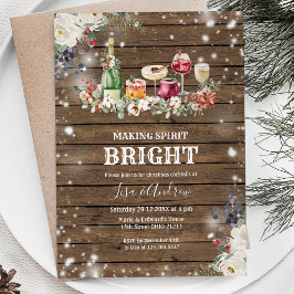 Spirituosen machen Brillantes Weihnachtscocktail-P Einladung