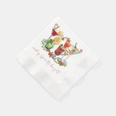 Spirituosen machen Brillantes Weihnachtscocktail-P Serviette (Ecke)