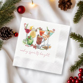 Spirituosen machen Brillantes Weihnachtscocktail-P Serviette