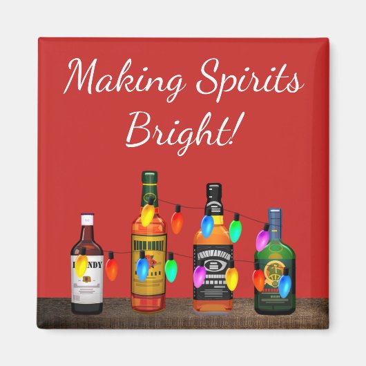 Spirituosen machen Glanz Weihnachten Cocktails Magnet (Vorne)