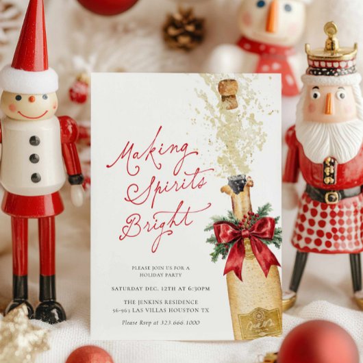 Spirituosen machen Helle Feiertage Party Einladung