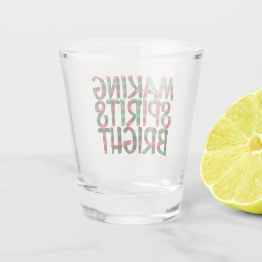 Spirituosen machen Helle Weihnachtsfeiertage Cheer Schnapsglas (Rückseite)