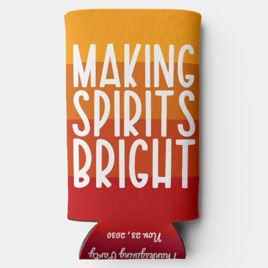 Spirituosen machen Helles Erntedank Party Selters Dosenkühler (Rückseite)