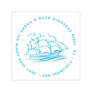 Spirituosen Masted Segelschiff Rücksendeadresse Permastempel