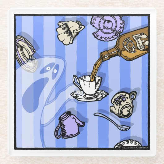 Spirituosen - Pop Goth Nightmare Surreal Glasuntersetzer (Vorderseite)