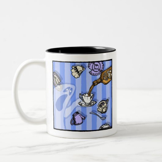 Spirituosen - Pop Goth Nightmare Surreal Zweifarbige Tasse (Links)