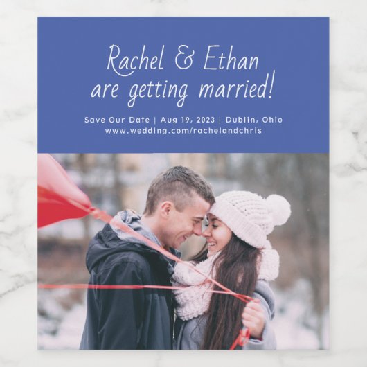 Spirituosenbezeichnung Verlobung Weinetikett (Einzelnes Label)