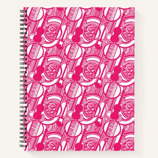 SpirituosenNotebook, Musical Notes, Piano, Violin Notizblock (Vorderseite)