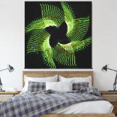 Spiro 3 Stretched Canvas Print Leinwanddruck (Insitu (Schlafzimmer))