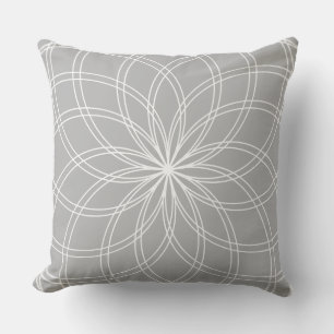 Spiro Mandala White Gray Kissen