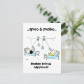 Spiro & Pusho Motivierend Quotes Postkarte (Stehend Vorderseite)
