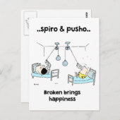 Spiro & Pusho Motivierend Quotes Postkarte (Vorne/Hinten)