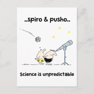 Spiro & Pusho Science Motivierend Quotes Postkarte