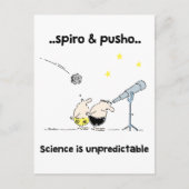 Spiro & Pusho Science Motivierend Quotes Postkarte (Vorderseite)
