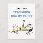 Spiro & Pusho Teamwork Quotes Postcard Postkarte (Vorderseite)