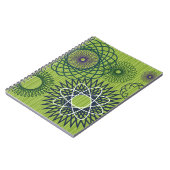 Spirograph Geometric Muster Blue Green Notizblock (Linke Seite)