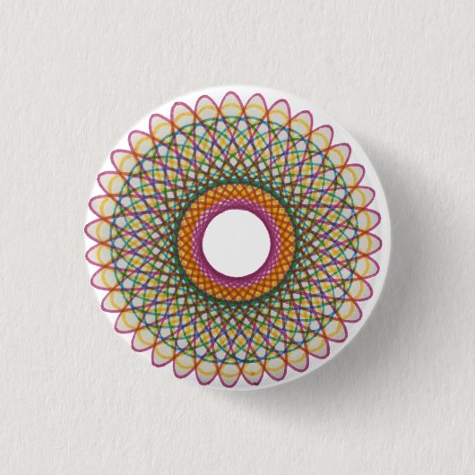 Spirograph Pride Pattern: Pan Button (Vorderseite)