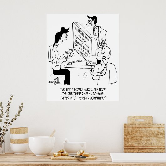 Spirometer Cartoon 7314 Poster (Küche)