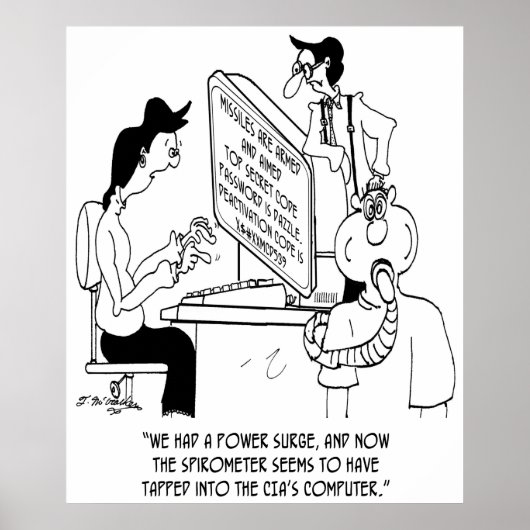 Spirometer Cartoon 7314 Poster (Vorne)