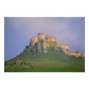 Spissky hrad im Nebel, Slowakei Fotodruck