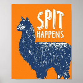 Spit Happens Llama | Poster Art Print 8x10