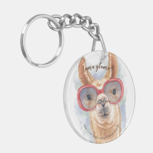 "Spit Training Llama" Schlüsselanhänger (Vorderseite links)