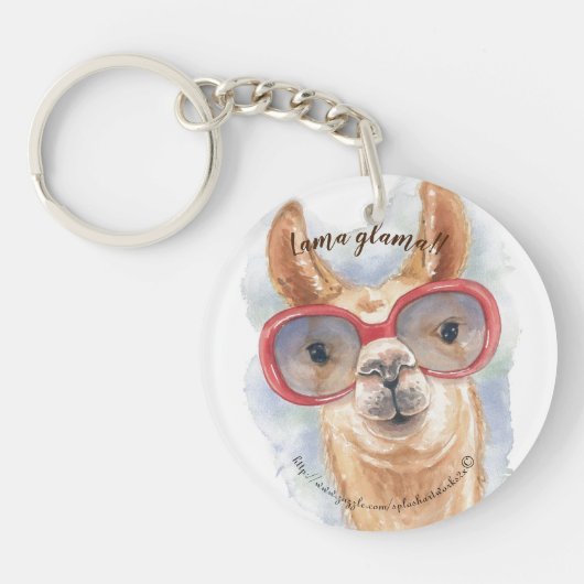 "Spit Training Llama" Schlüsselanhänger (Vorderseite)