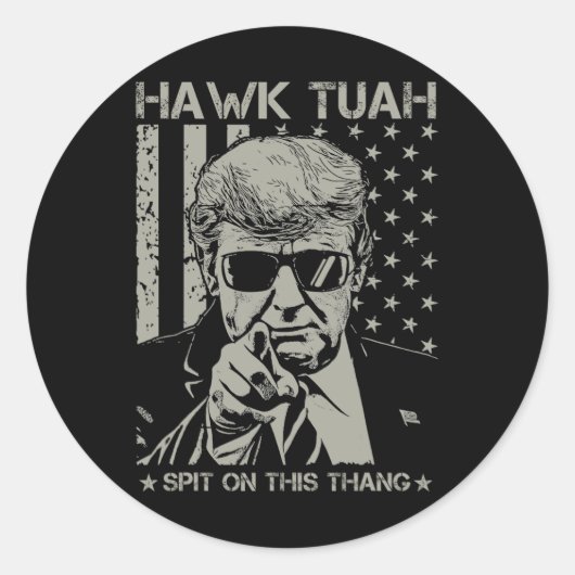Spit über diesen Thang Funny Donald Trump 2024 Runder Aufkleber (Vorderseite)