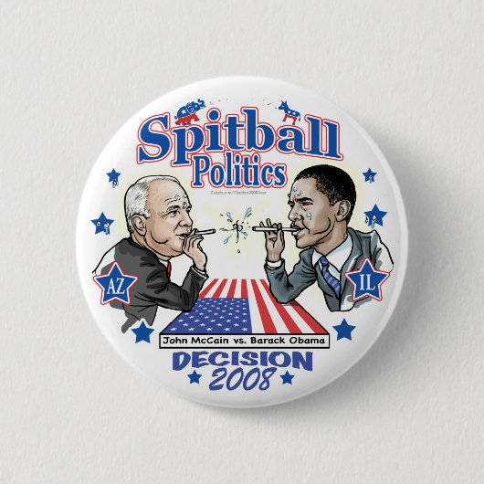 Spitball-Politik 2008 Button (Vorderseite)