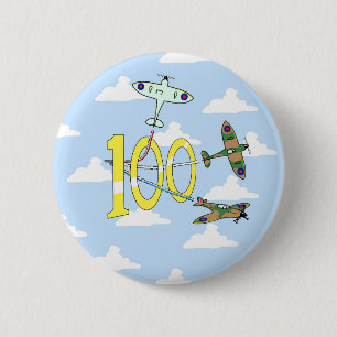 Spitfire 100. Geburtstag (Blue Sky) Button