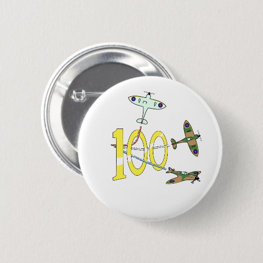 Spitfire 100. Geburtstag Button (Vorne & Hinten)