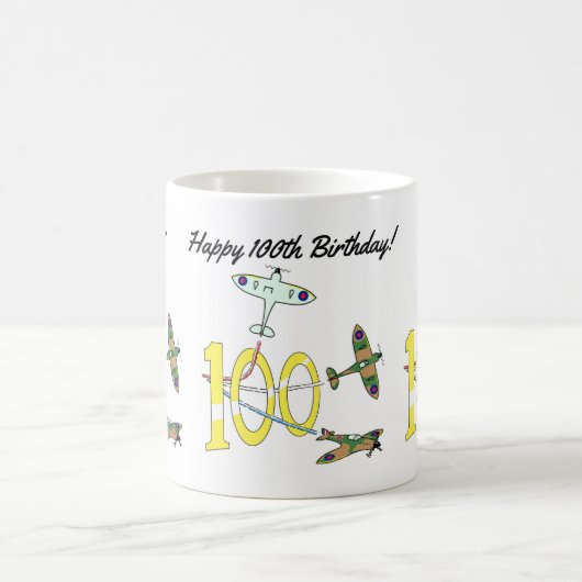 Spitfire 100. Geburtstag Kaffeetasse (Mittel)