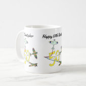 Spitfire 50. Geburtstag Kaffee Tasse (Vorderseite Links)