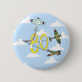 Spitfire 80. Geburtstag (Blue Sky) Button (Vorderseite)