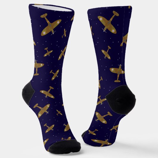 Spitfire Airplanes Aviation Theme Socken (Gewinkelt)