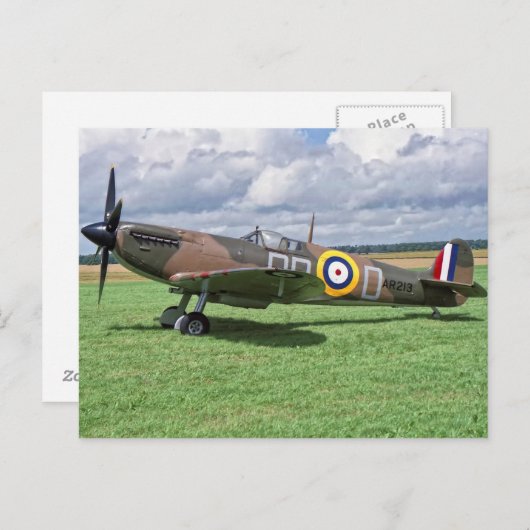 Spitfire AR213 Postkarte (Vorne/Hinten)