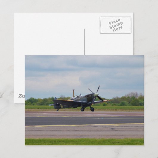 Spitfire auf der Rollbahn Postkarte (Vorne/Hinten)