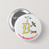 Spitfire B Anfangs-Abzeichen Button (Vorne & Hinten)