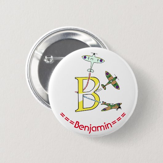Spitfire B Anfangs-Abzeichen Button (Vorne & Hinten)